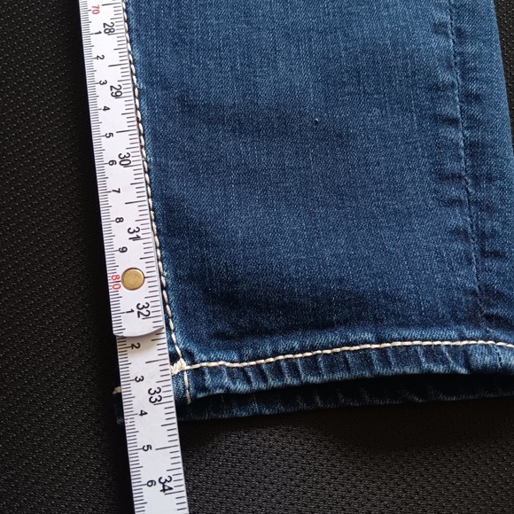 Vigoss Skinny Jeans Womens 12 Blue Excellent Heritage Fit Sequin Flap Pocket - Picture 11 of 11